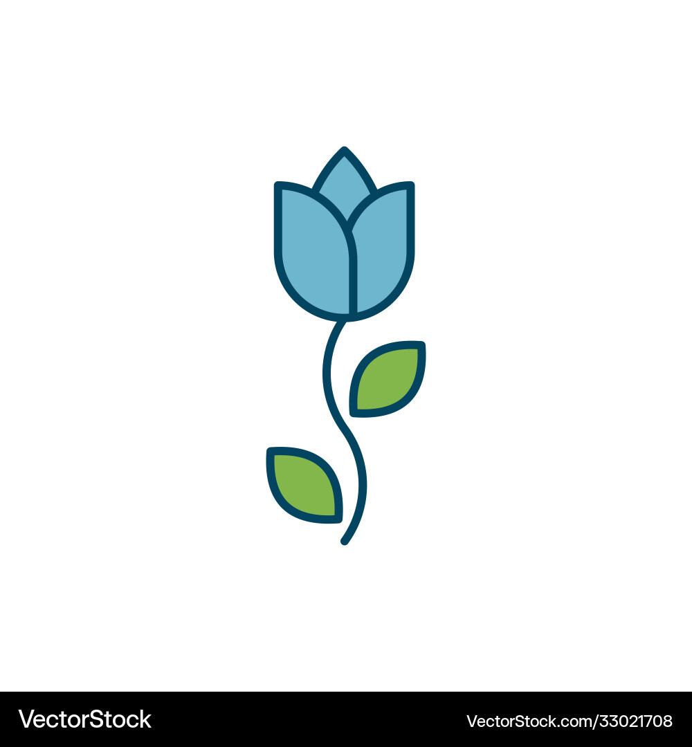 Tulip Blume Symbol isoliert auf weiß Tulip Blume Symbol isoliert auf weiß vektorbild