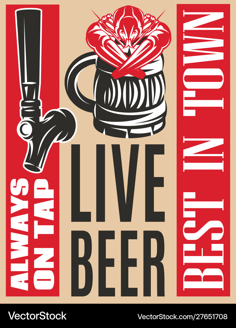 With color template for pub Vector Image