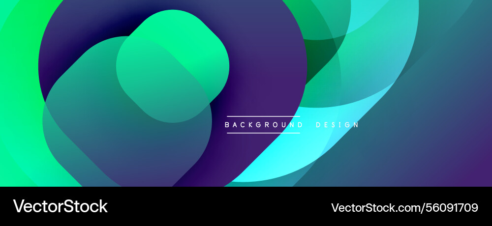 Circular abstract design with overlapping vector image