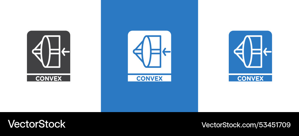 Convex icon thin line Vector Image
