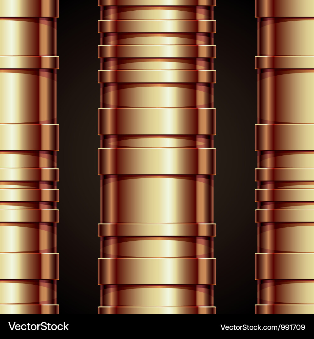 Copper Pipeline Seamless Pattern Vector Image