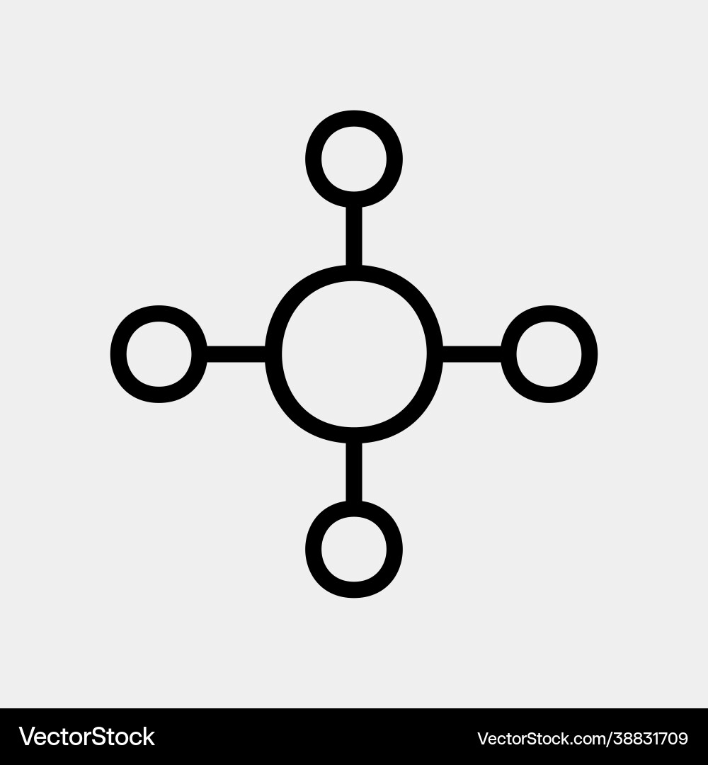 Diagram icon in line style for any projects vector image