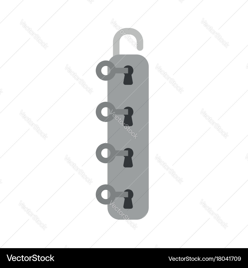Flat design style concept of four keys unlock vector image