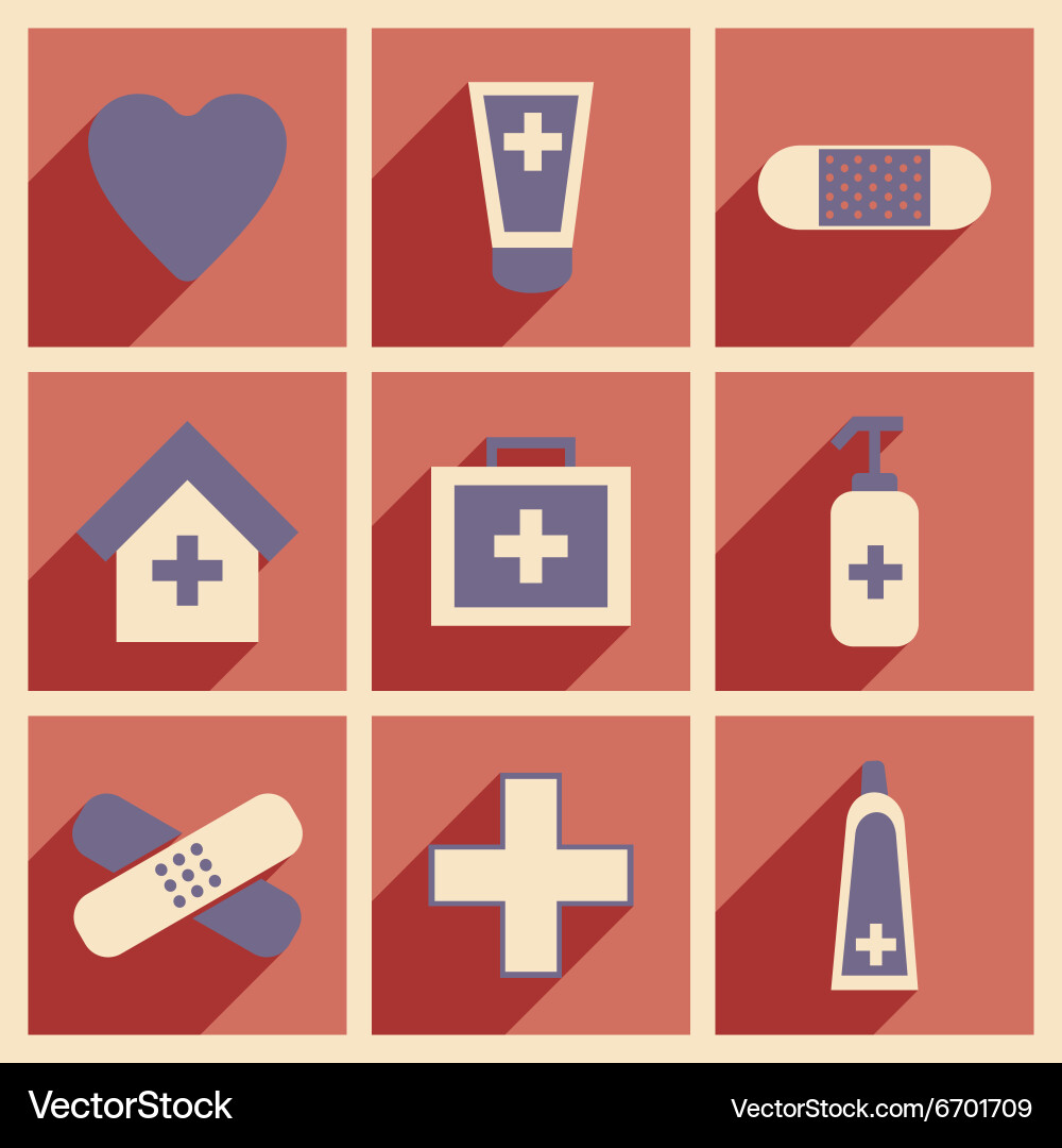 Flat with shadow concept and mobile application Vector Image