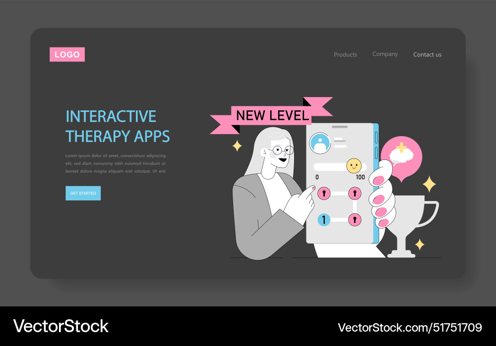 Gamification in psychotherapy flat Royalty Free Vector Image