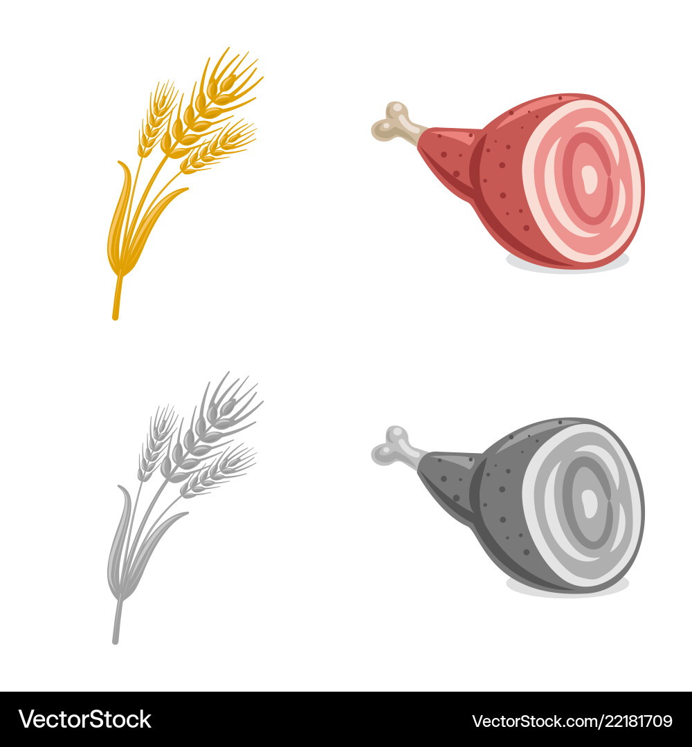 Isolated object of pub and bar logo collection vector image