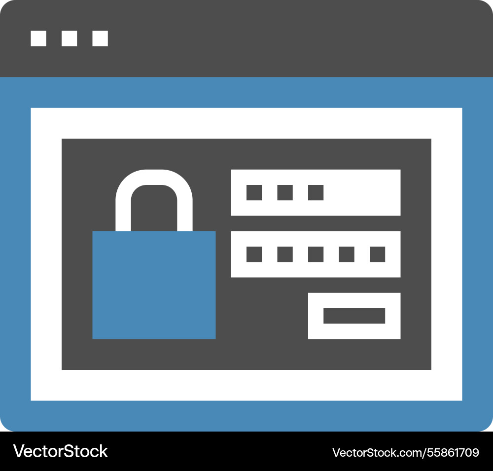 Login Icon - Flat Web Element Vector Image