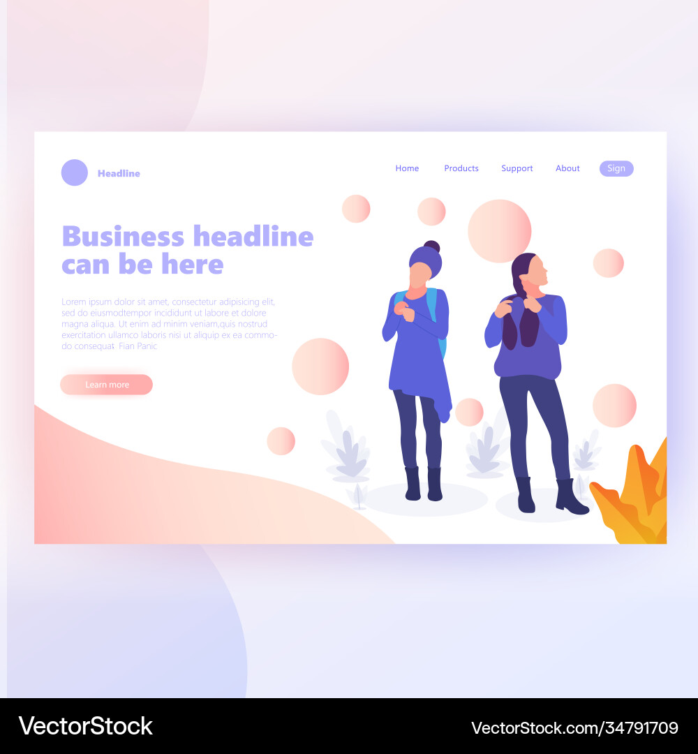 People work in a team and interact with graphs vector image