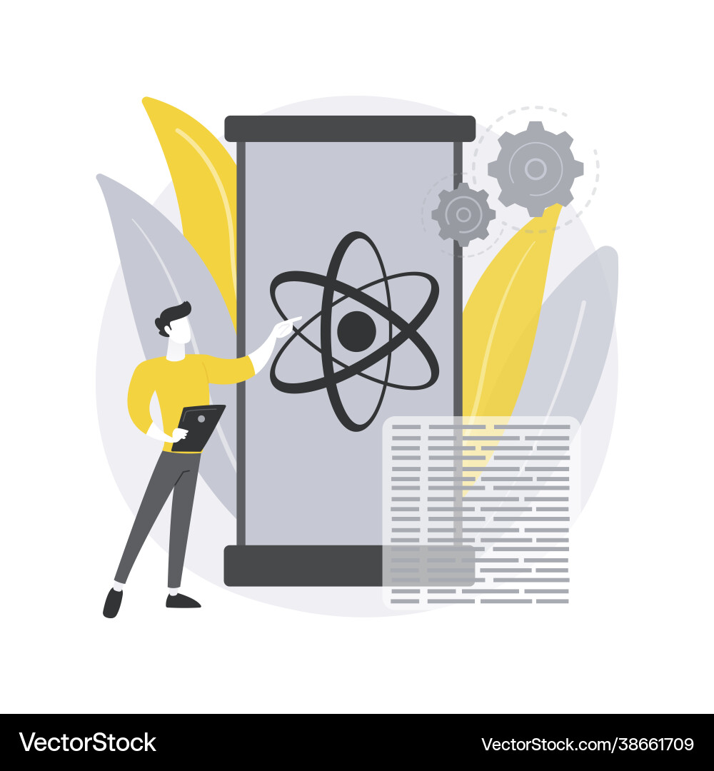 Quantum computing abstract concept Quantum computing abstract concept vector image