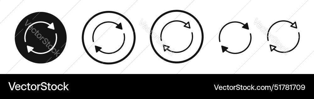 Replace line icon set Replace line icon set vector image