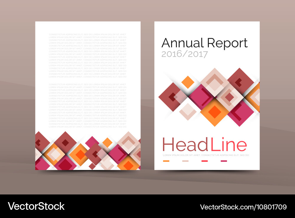 Set of front and back a4 size pages business vector image