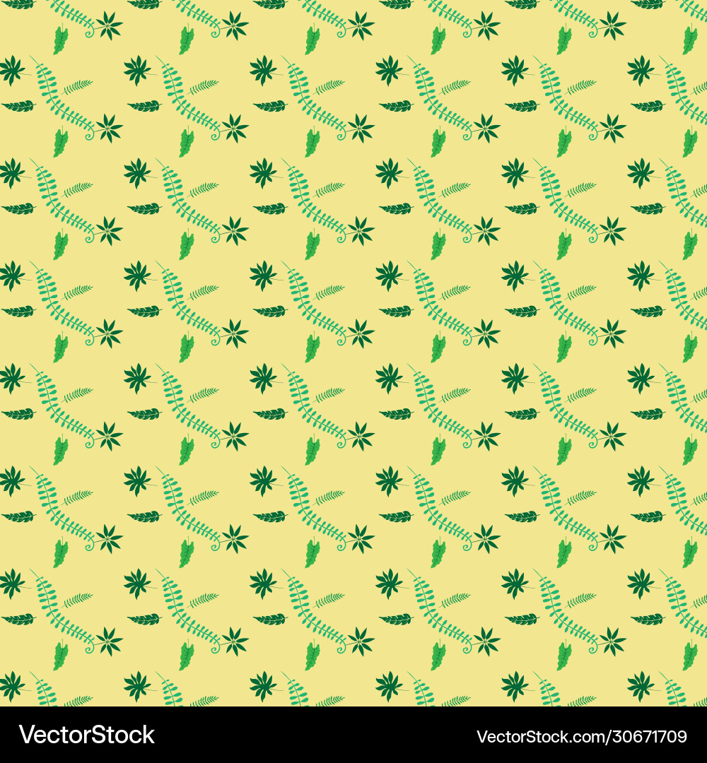 Spring leaves seamless pattern Vector Image