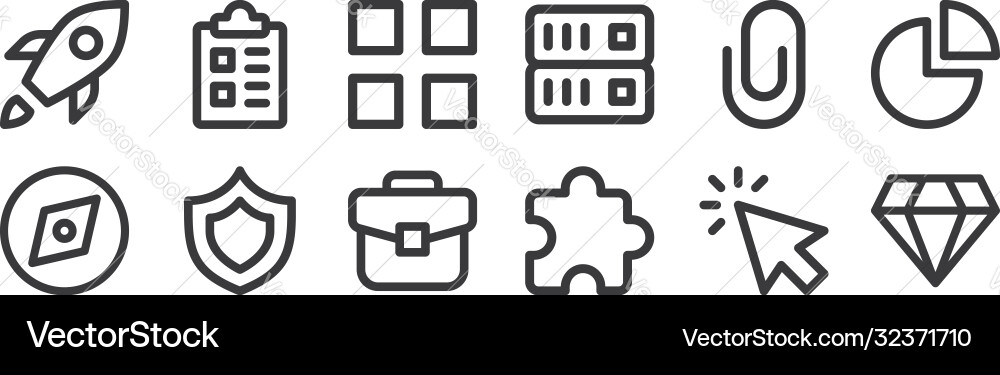 12 set lineare Benutzeroberfläche Icons dünn 12 set lineare Benutzeroberfläche Icons dünn vektorbild