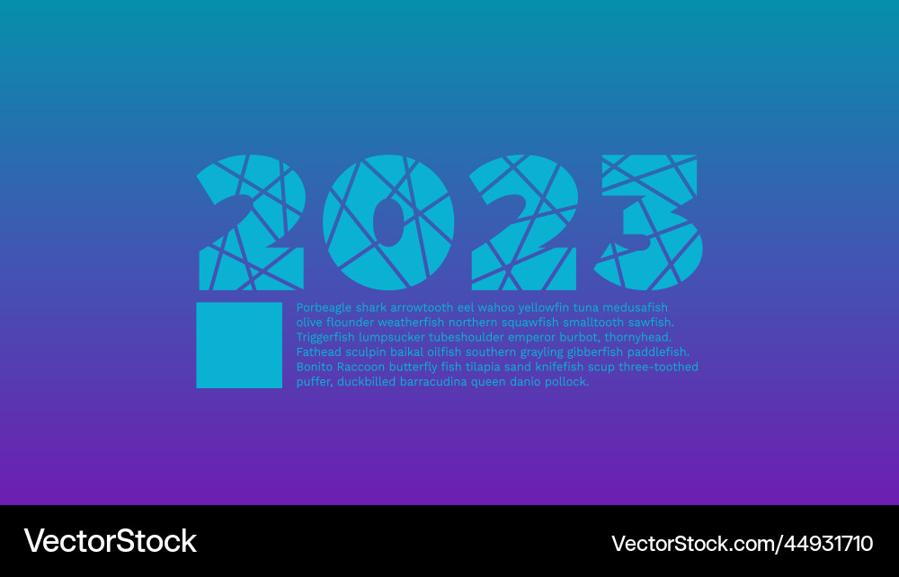 2023 year icon blue gradient background element Vector Image