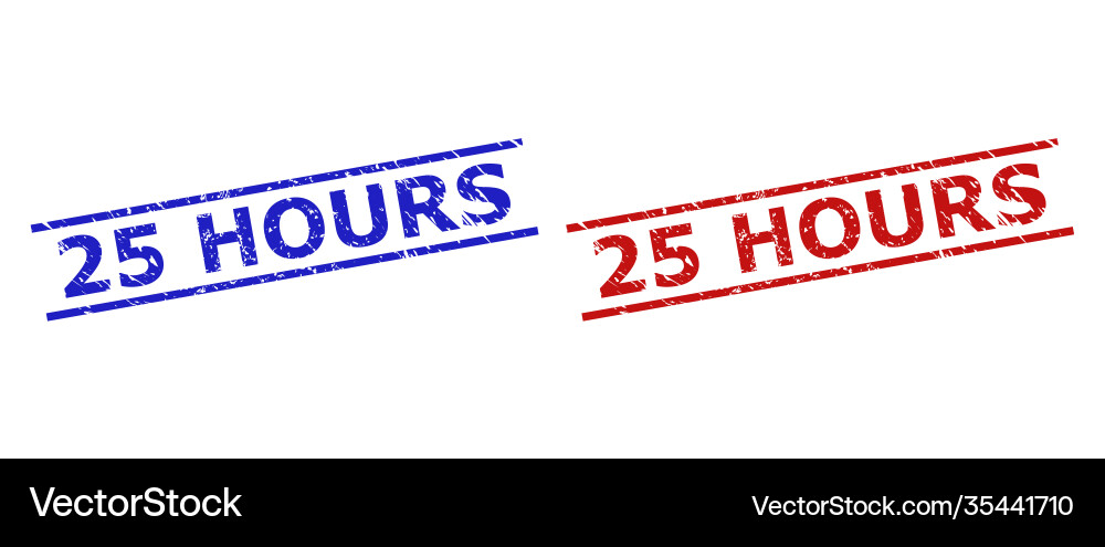 25 hours watermarks with unclean surface Vector Image
