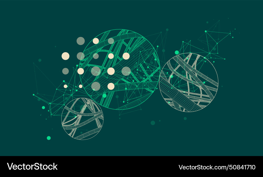 Abstract background with a wireframe dynamic vector image