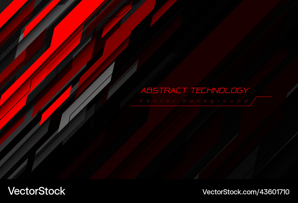 Abstract technology red grey circuit cyber Vector Image