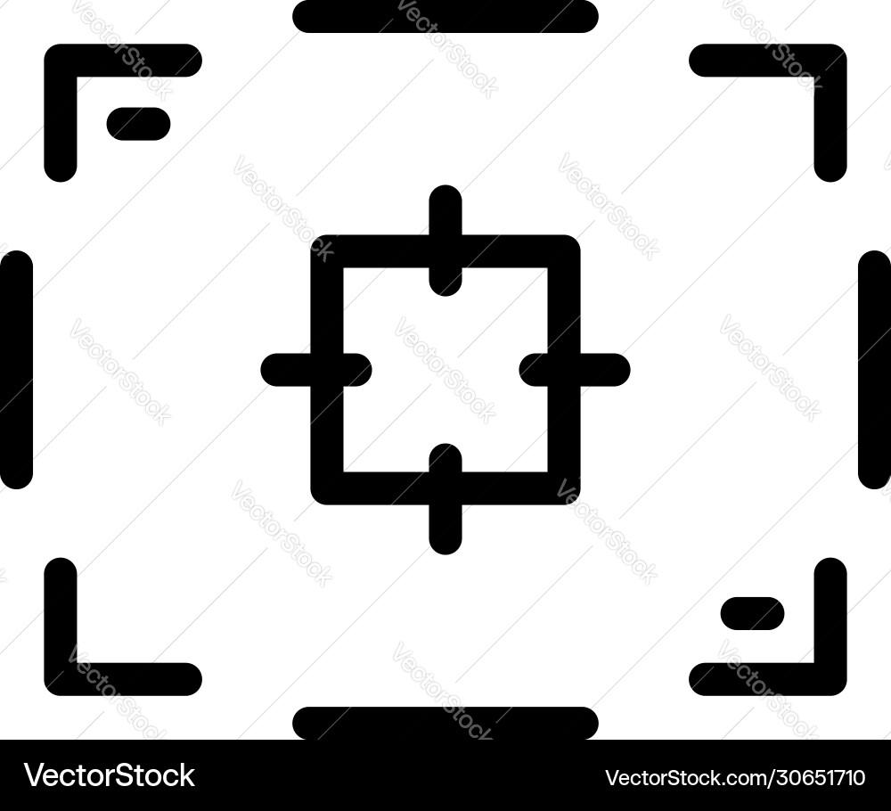 Aim record frame icon outline style Aim record frame icon outline style Vector Image