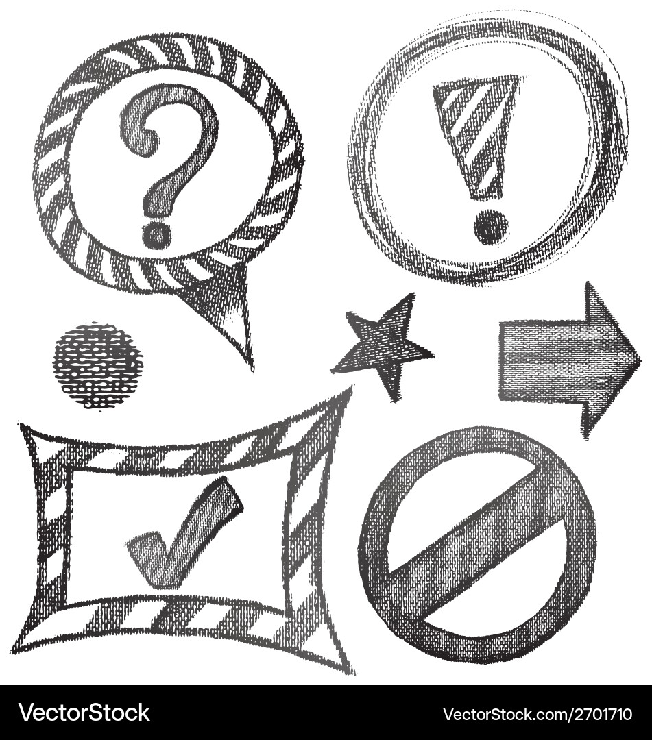Arrow and Frame Sketch Vector Image