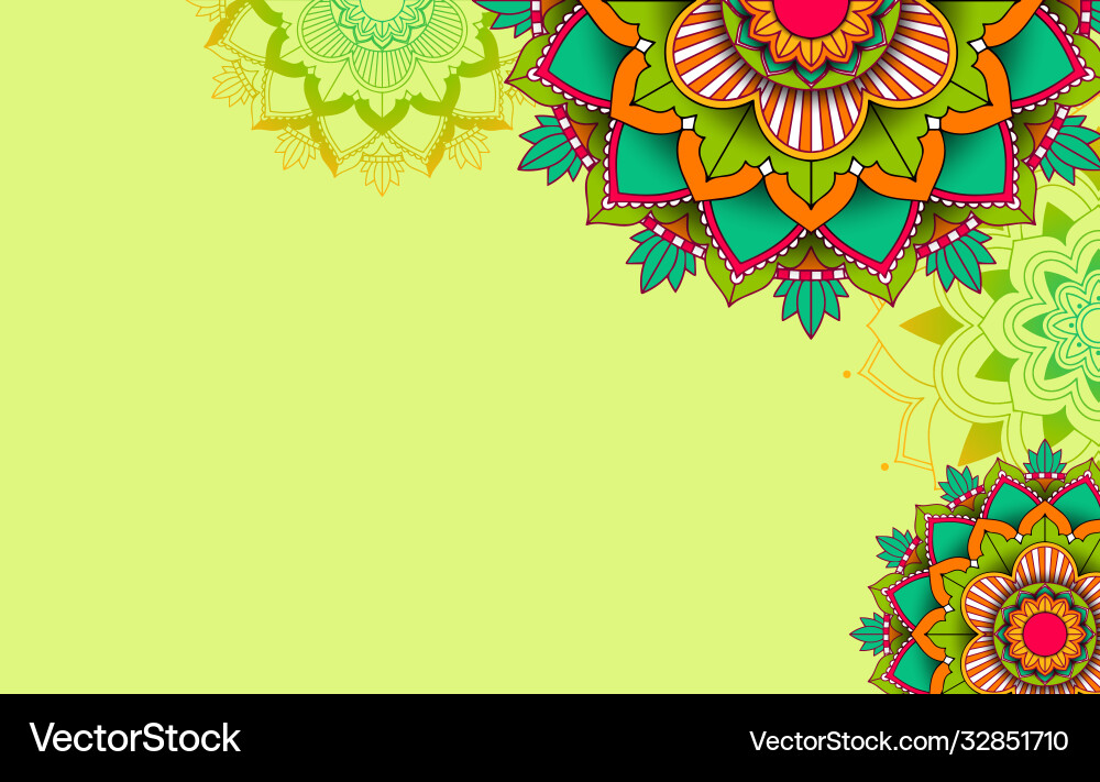 Background template with mandala pattern design Background template with mandala pattern design vector image