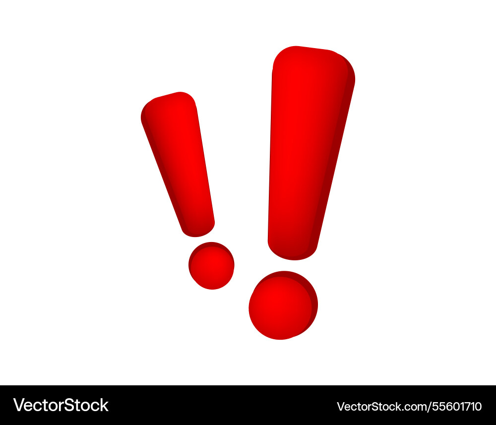 Bold red exclamation and question marks Vector Image
