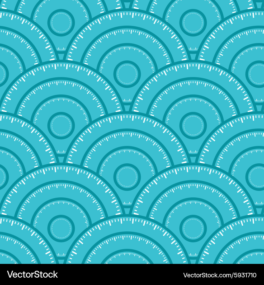 Circle with ruler shape seamless pattern vector image