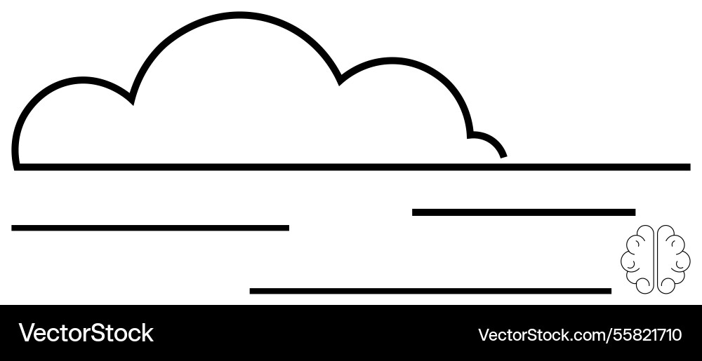 Cloud computing concept with minimalist design Cloud computing concept with minimalist design vector image