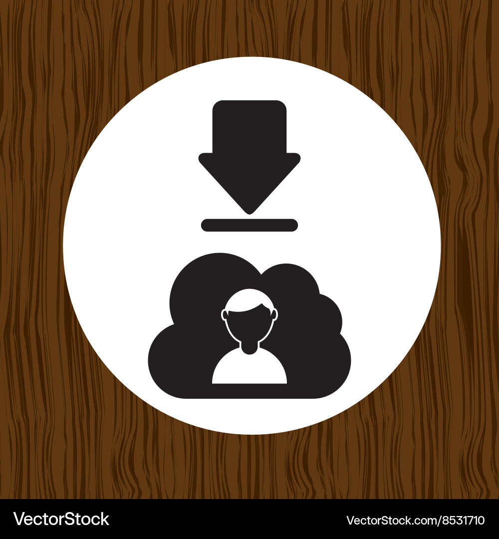 Cloud computing design vector image