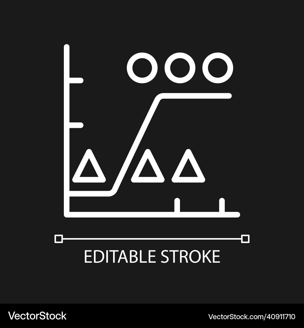 Data Analytics Icon - Linear Style vector image