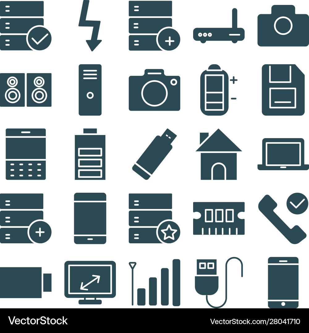 Devices circular icons set fully editable Devices circular icons set fully editable vector image