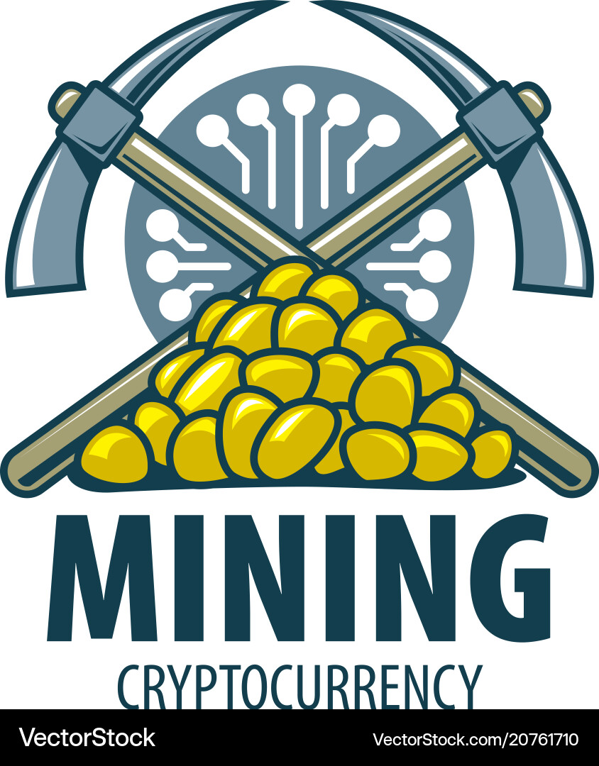 Digital currency mining Digital currency mining vector image