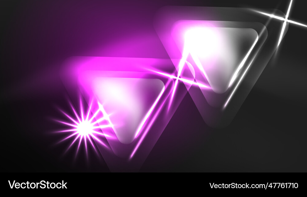 Digital neon abstract background triangles Vector Image