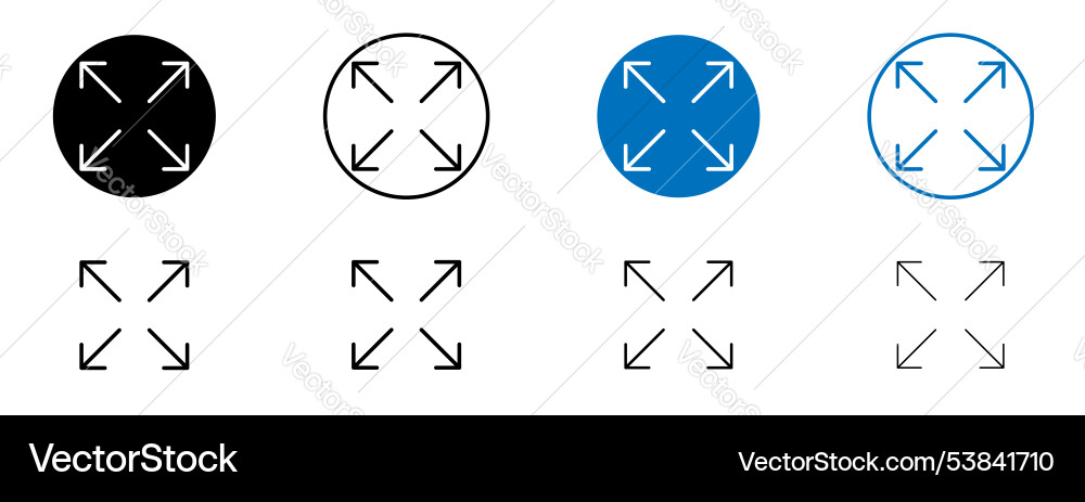 Expand icon set Expand icon set vector image