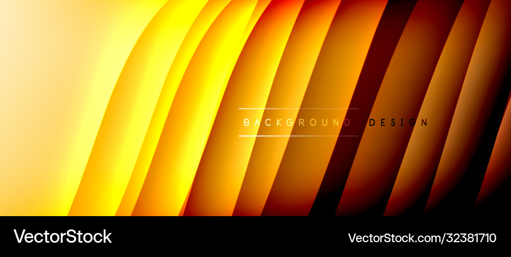 Fluid gradient waves with shadow lines and glowing Fluid gradient waves with shadow lines and glowing Vector Image