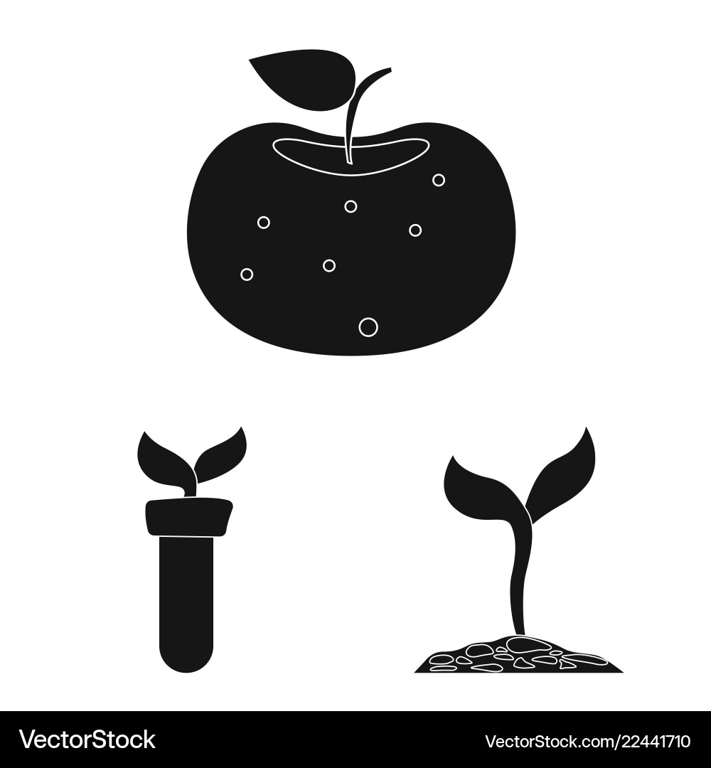 Isolated object of and sign set s vector image