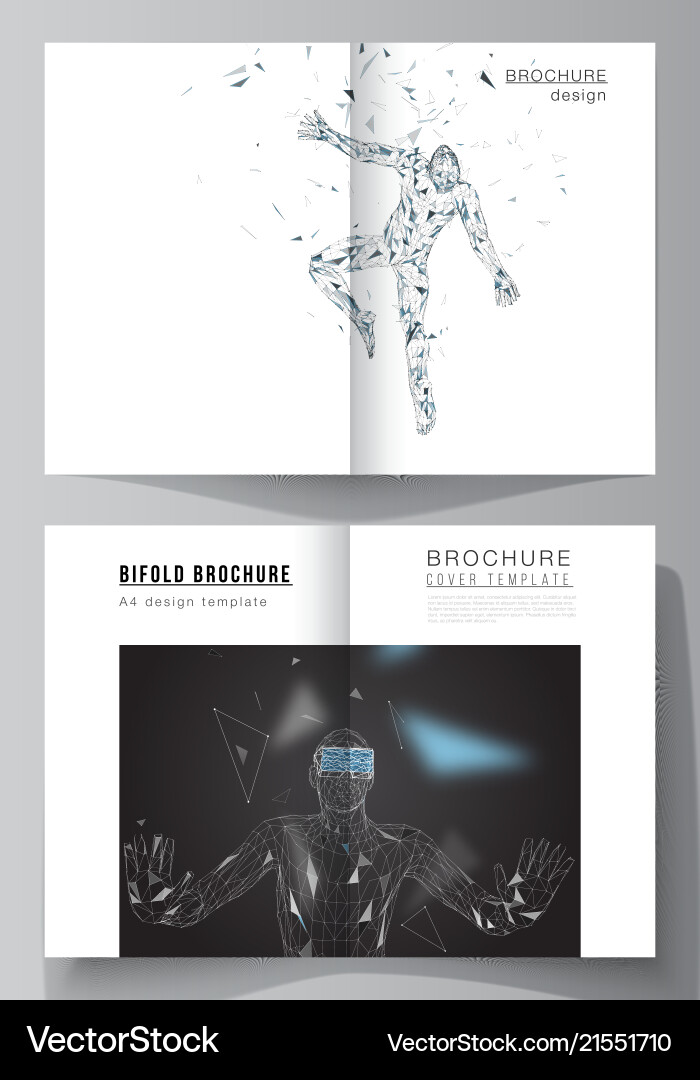 Layout of two a4 format cover mockups Layout of two a4 format cover mockups vector image