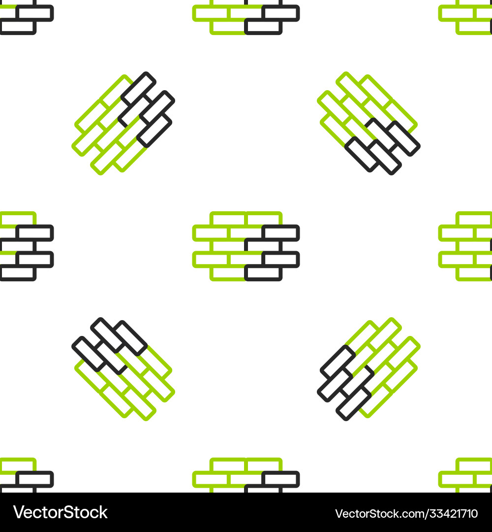 Line bricks icon isolated seamless pattern Line bricks icon isolated seamless pattern vector image