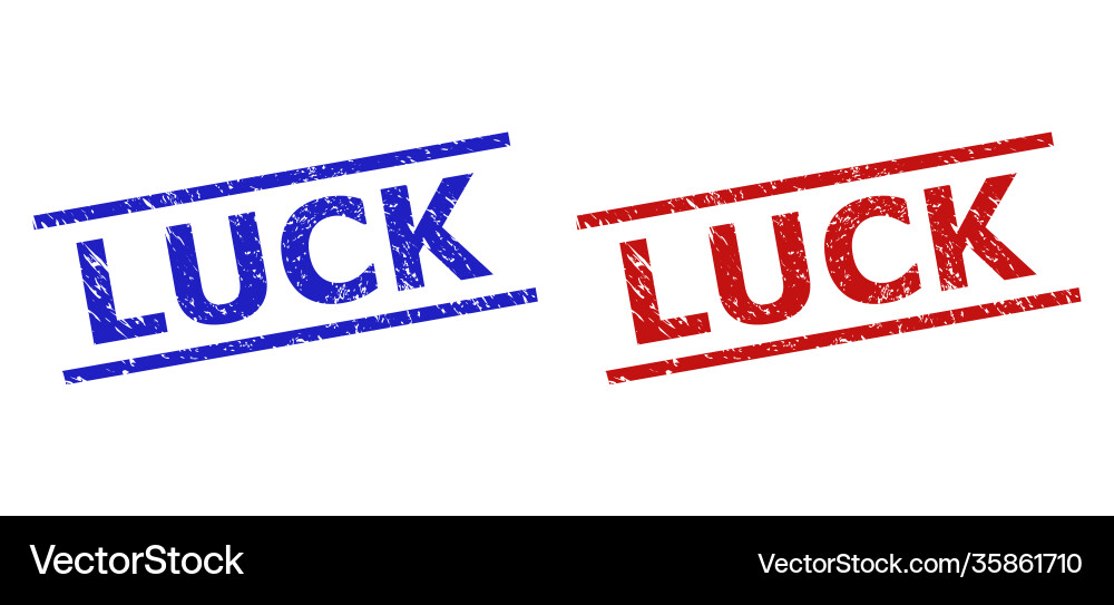 Luck stamp seals with unclean style and parallel vector image