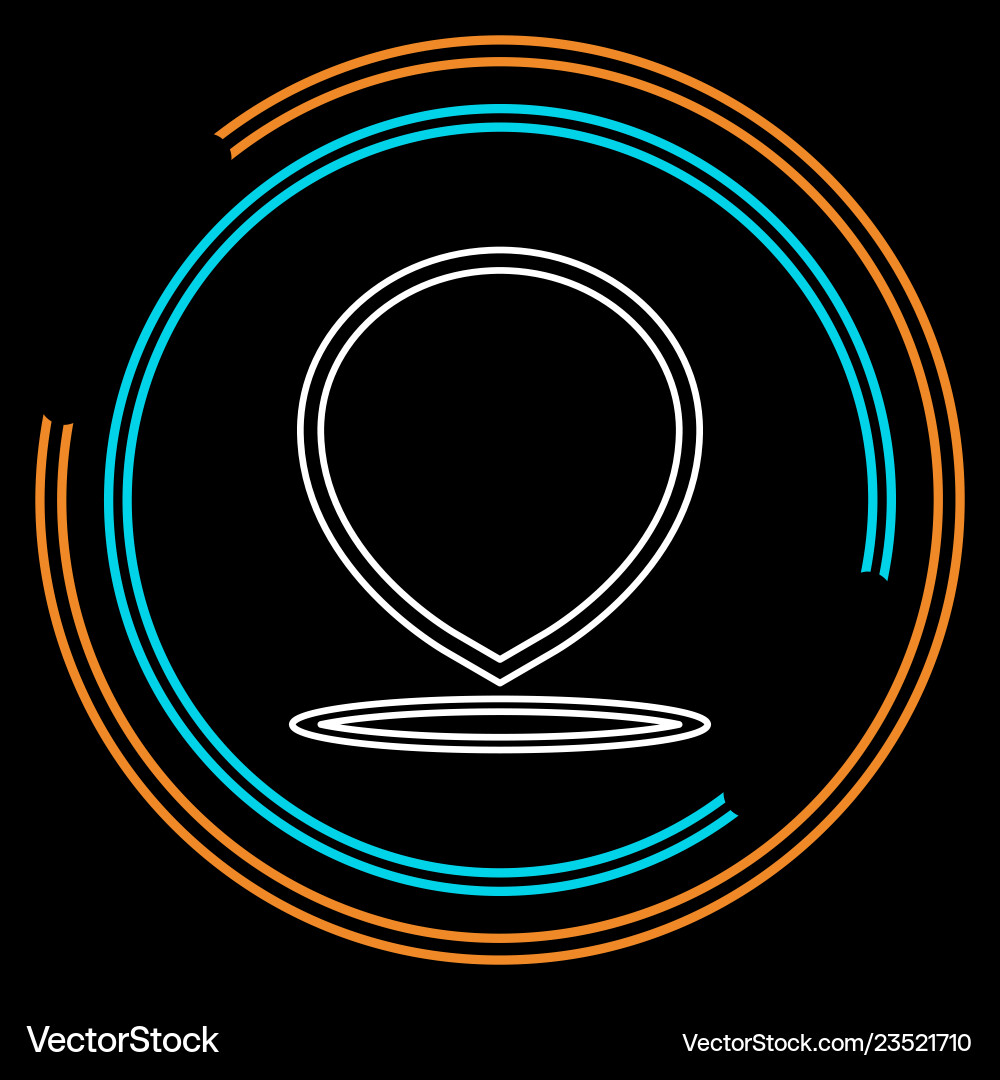 Map pointer pin icon - arrow Vector Image