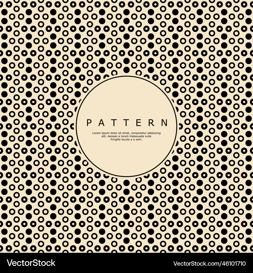 Minimalist abstract dots circle pattern design vector image