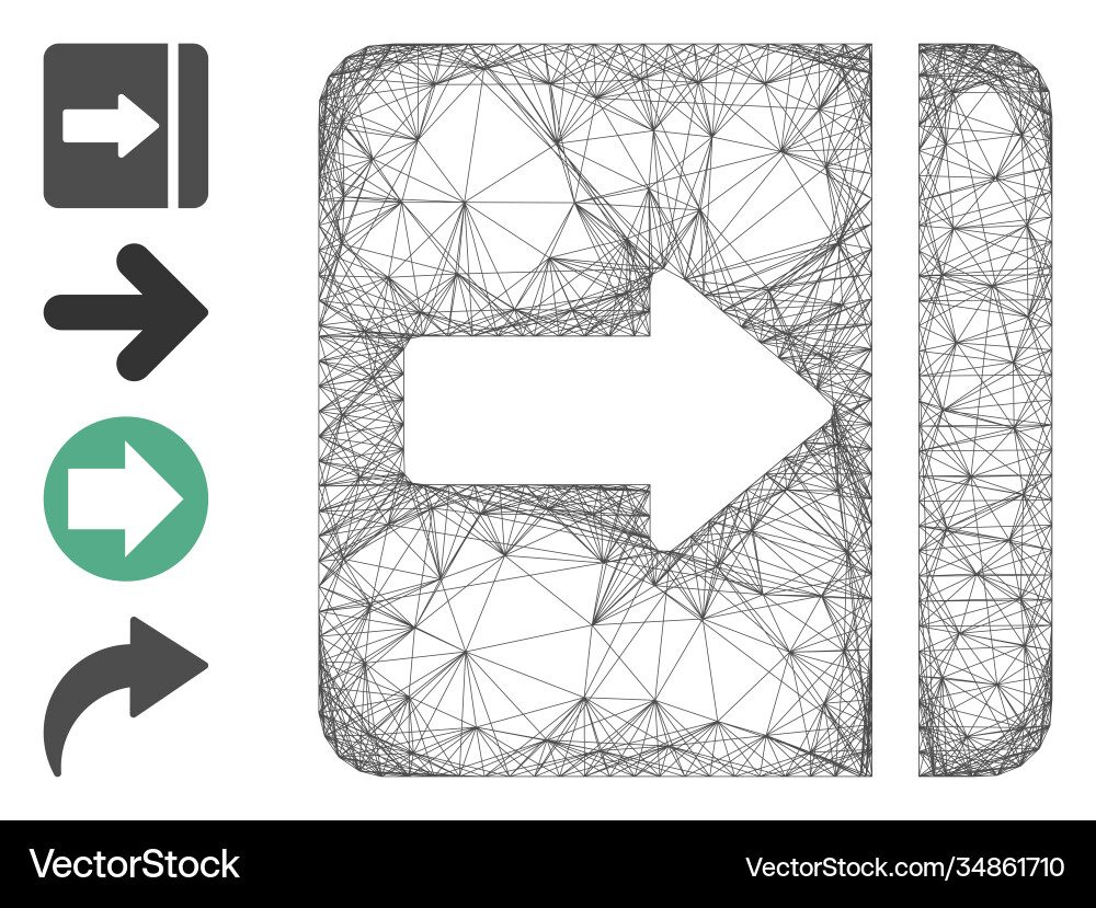 Net expand menu right mesh Net expand menu right mesh vector image