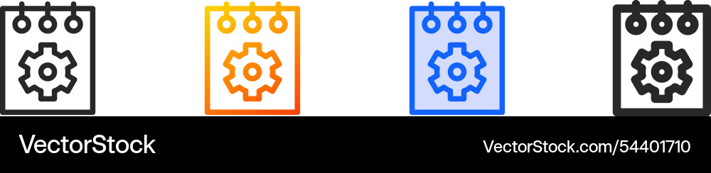 Note iconthin linear gradient blue stroke Vector Image