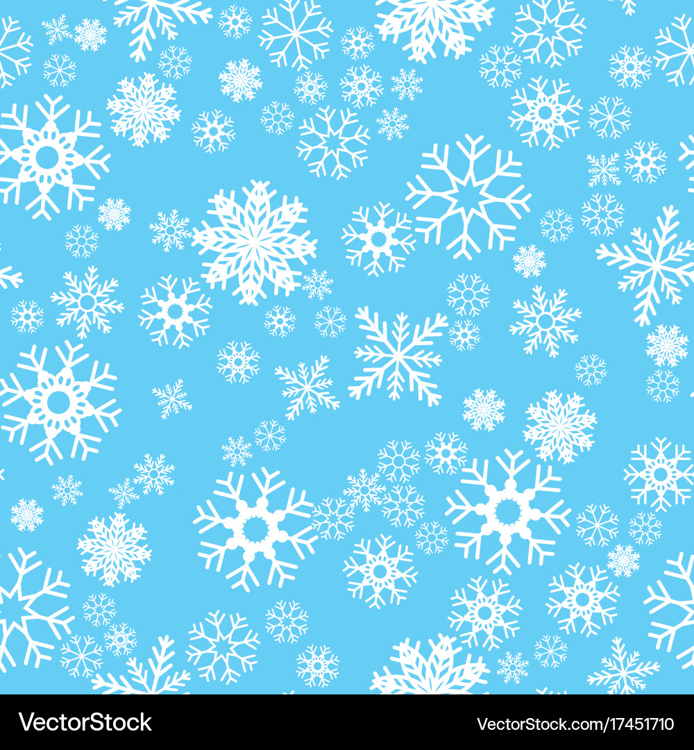 Pattern seamless snowflake Vector Image
