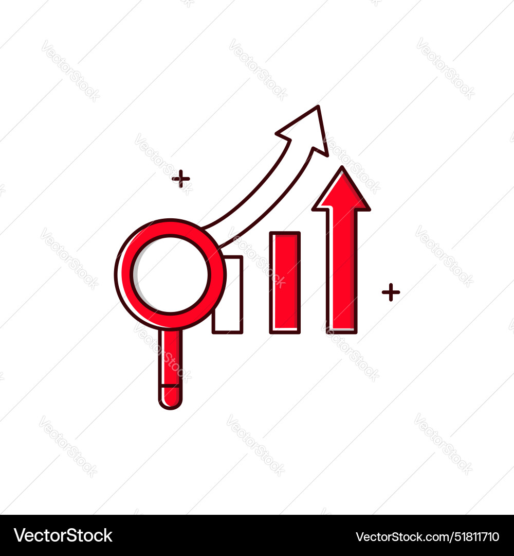 Predictive demand forecasting icon design vector image