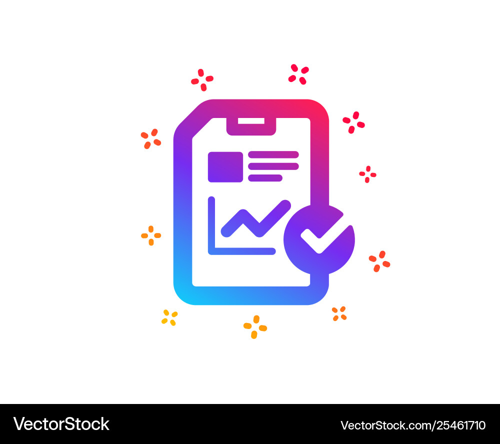 Report document icon checklist vector image