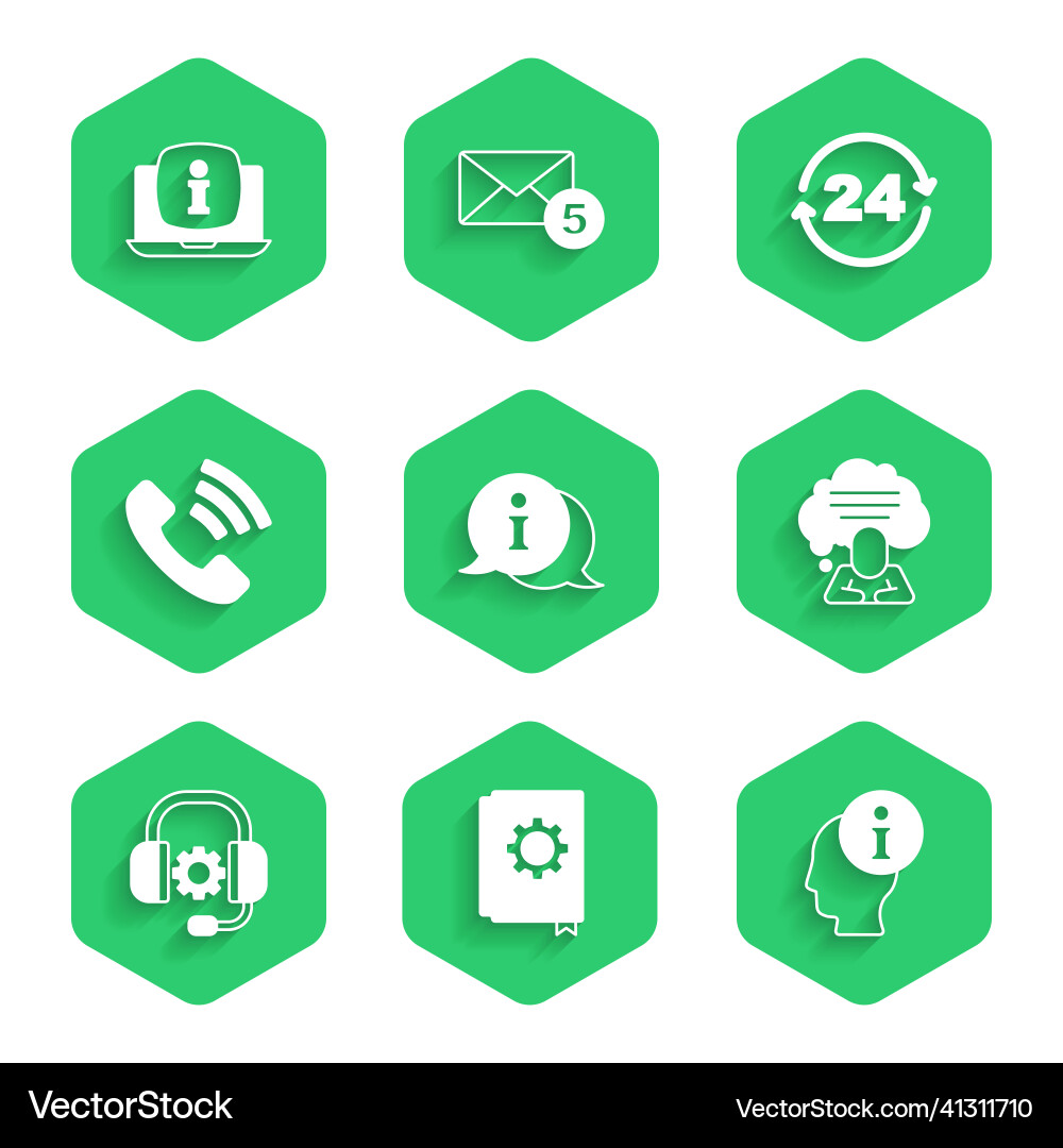 Set information user manual speech bubble chat Vector Image