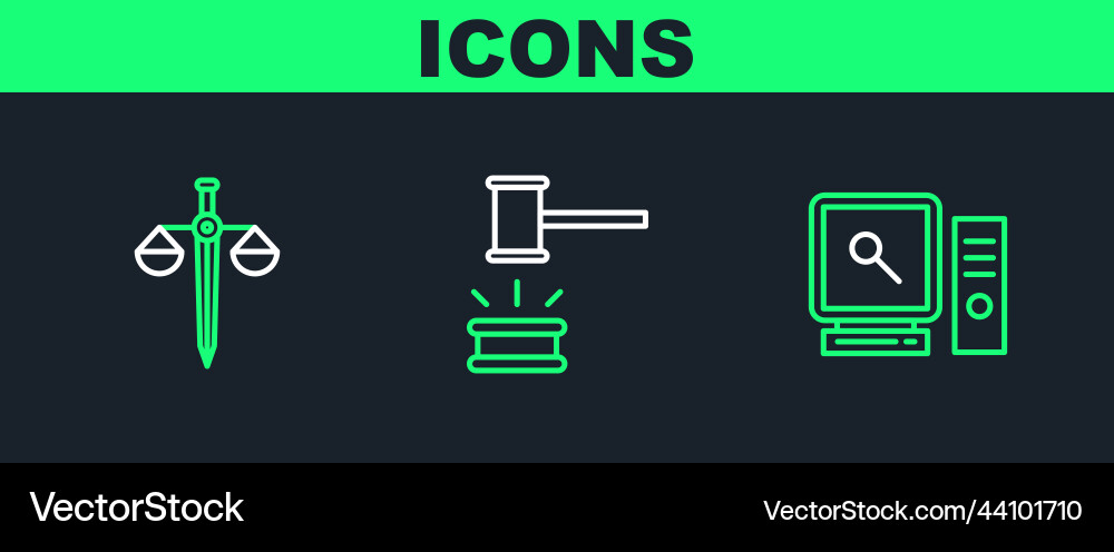 Set line search on computer screen scales Set line search on computer screen scales Vector Image