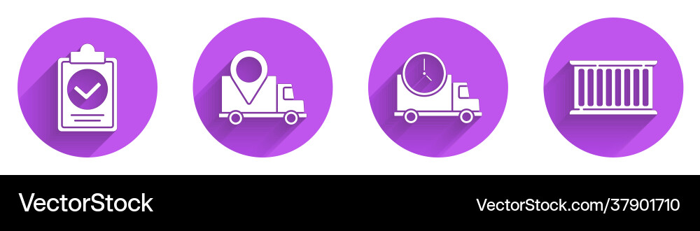 Set verification delivery list clipboard Set verification delivery list clipboard vector image