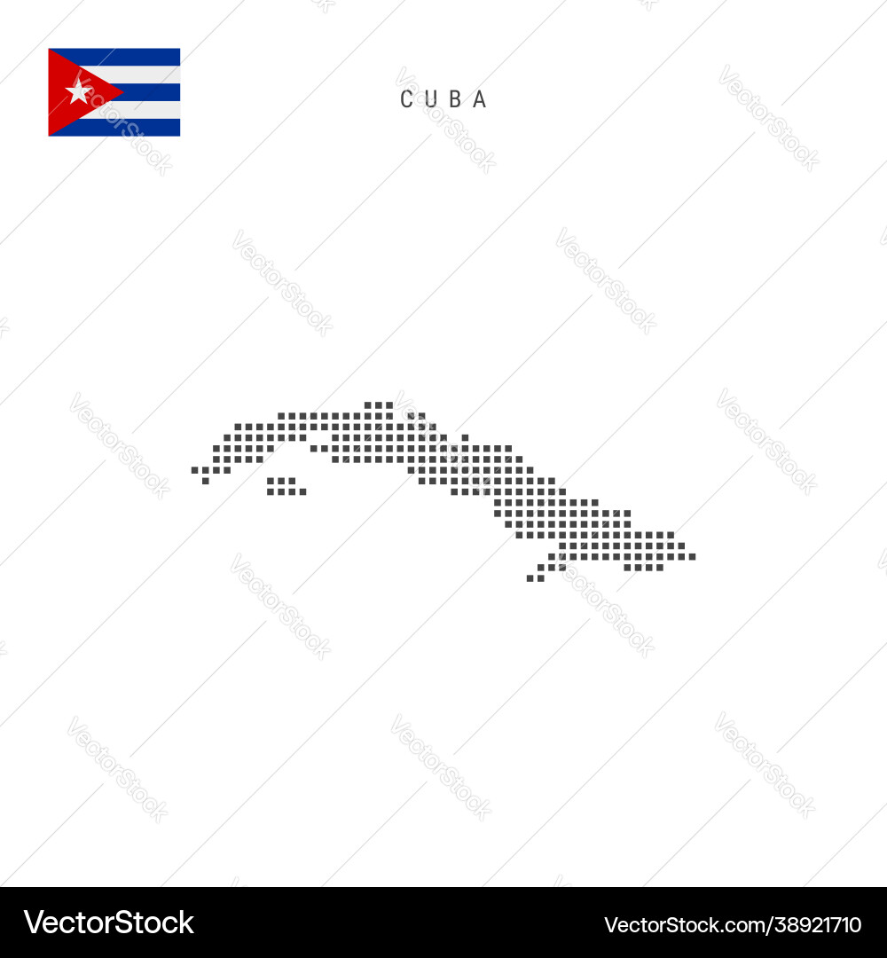 Square dots pattern map cuba cuban dotted Square dots pattern map cuba cuban dotted Vector Image