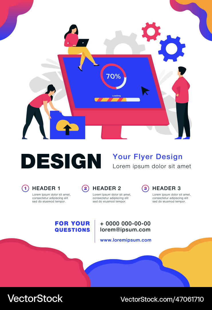 Tiny programmers upgrading operation system Tiny programmers upgrading operation system vector image